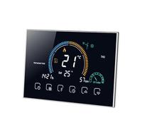 CFWWSAQ Termostato, Termostato intellinte regolatore di Temperatura for Caldaia a Gas Riscaldamento a Pavimento Elettrico Display umidità(Black No WiFi)