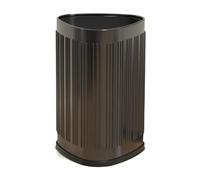 CFY652 Interno Pattumiera a Forma di Cuore, in Acciaio Inossidabile da 9/15 Litri, con Parte Superiore Aperta Base e Contenitore Interno Rimovibile for Cucina Bagno Camera Letto Cassonetto(Nero,15L)