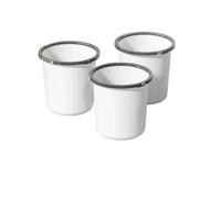 CFY652 Interno Pattumiera, materiale plastico forma rotonda senza coperchio con anello di pressione cestino for carta straccia for casa cucina ufficio e hotel tre confezioni Cassonetto(Bianco)