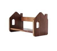 CFY652 Libreria Scaffale for organizer for creatività da bancone, piccola libreria in noce nera for dormitorio di home office Camera da letto