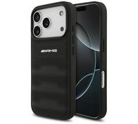 CG MOBILE AMG - Custodia in pelle con linee in rilievo e logo per iPhone 17 Pro, colore: Nero