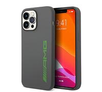 CG MOBILE AMG - Custodia in silicone liquido con logo AMG colorato, leggera, antiurto, elegante, protezione completa, classica, compatibile con iPhone 14 Pro Max 6.7", colore: Verde