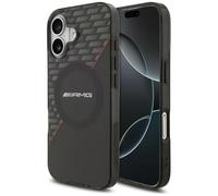 CG MOBILE AMG - Custodia trasparente a doppio strato, compatibile con MagSafe per iPhone 17 (nero/rosso)