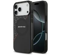 CG MOBILE AMG - Custodia trasparente a doppio strato, compatibile con MagSafe per iPhone 17 Pro Max (nero/rosso)