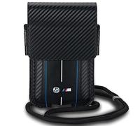 CG MOBILE BMW BMPSP15XMSCAKL Custodia a portafoglio con strisce blu carbonio