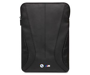 CG MOBILE BMW - Custodia in pelle PU con bordi in carbonio e curve perforate da 16" compatibile con MacBook Intel® UHD Graphics/Windows/HP/Value Top Load Bag/Lavoro, Scuola, ecc.