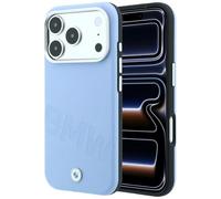 CG MOBILE BMW - Lettere oblique in rilievo compatibile con custodia MagSafe per iPhone 18 Pro / 17 Pro (blu)