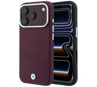 CG MOBILE BMW - Lettere oblique in rilievo compatibile con custodia MagSafe per iPhone 18 Pro Max / 17 Pro Max (vinaccia)