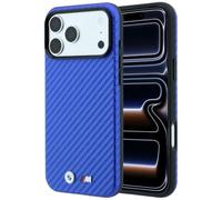CG MOBILE BMW M Carbon Metal Logo compatibile con Mag Safe custodia per iPhone 18 Pro Max / 17 Pro Max (blu)