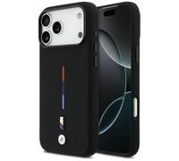 CG MOBILE BMW M linea in silicone a tre colori compatibile con custodia MagSafe per iPhone 17 Pro Max (nero)