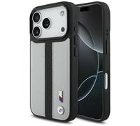 CG MOBILE BMW M - Logo a righe perforato, compatibile con custodia MagSafe per iPhone 17 Pro (grigio)