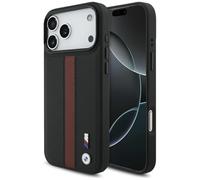 CG MOBILE BMW M - Logo a righe perforato, compatibile con MagSafe Cover per iPhone 17 Pro Max (rosso)