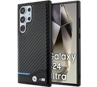 CG MOBILE Custodia BMW BMHCS24L22NBCK per S24 Ultra S928 Pelle Nera Carbonio