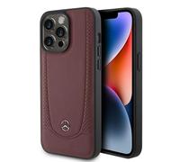 CG Mobile Custodia Rigida iPhone 15 Pro Max Mercedes Stern In Pelle Bordeaux