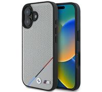 CG MOBILE Custodia Rigida per iPhone 16 6.1", Grigio - Ecopelle/TPU/PC - Compatibile con Ricarica Wireless