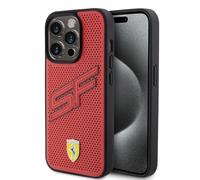 CG Mobile Ferrari - Custodia in Pelle PU con Motivo Perforato Big SF per iPhone 15 PRO, Colore: Rosso