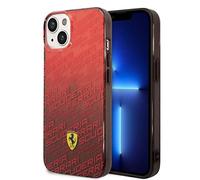 CG MOBILE Ferrari - Custodia per iPhone 14 in rosso sfumato Scuderia Bumper Collection, custodia rigida antigraffio e resistente, con porte accessibili, assorbimento degli urti e logo firmato