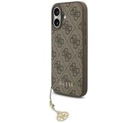 CG MOBILE Guess 4G Charms Collection Compatibile con MagSafe Custodia per iPhone 17 (marrone)