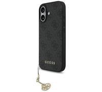 CG MOBILE Guess 4G Charms Collection Compatibile con MagSafe Custodia per iPhone 17 (Nero)