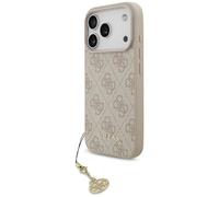 CG MOBILE Guess 4G Charms Collection - Custodia compatibile con MagSafe per iPhone 17 Pro (rosa)