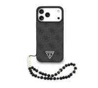 CG MOBILE Guess 4G Cinturino con Logo Triangolo Compatibile con MagSafe Hall per iPhone 17 Pro Max (Nero)