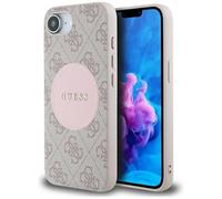 CG MOBILE Guess 4G Circle Classic Logo compatibile con MagSafe Custodia per iPhone 16e (Rosa)