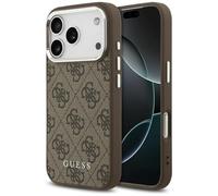 CG MOBILE Guess 4G Classic Logo compatibile con MagSafe Custodia per iPhone 17 Pro Max (marrone)