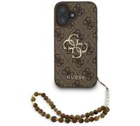 CG Mobile Custodia classica Guess 4G per iPhone 16 Marrone