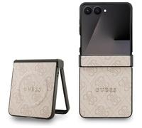 Custodia Cellulare Galaxy Z Flip7 Guess Magsafe Motivo Similpelle Rosa Logo Oro