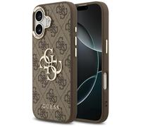 CG MOBILE Guess 4G - Custodia classica con logo 4G per iPhone 17, colore: marrone/oro