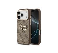 CG MOBILE Guess 4G - Custodia con logo classico 4G per iPhone 17 Pro (marrone/oro)