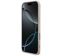 Custodia IPHONE 17 Air Similpelle Guess Rosa Big Logo Metallo Oro