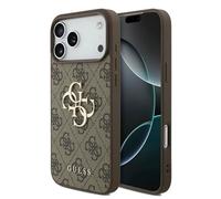 CG MOBILE Guess 4G - Custodia grande con logo per iPhone 17 Pro Max, colore: marrone