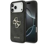 CG MOBILE Guess 4G - Custodia grande con logo per iPhone 17 Pro Max, colore: Nero