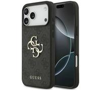 CG MOBILE Guess 4G - Custodia grande con logo per iPhone 18 Pro Max/iPhone 17 Pro Max (nero)