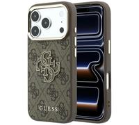 CG MOBILE Guess 4G & grande logo in resina per iPhone 18 Pro Max / 17 Pro Max (marrone)