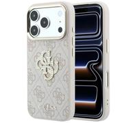 CG MOBILE Guess 4G & Grande Logo Strass Custodia per iPhone 18 Pro / 17 Pro (Rosa)