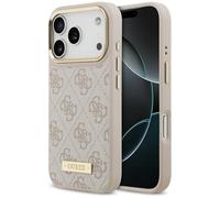 CG MOBILE Guess 4G piastra con logo compatibile con MagSafe Cover per iPhone 17 Pro (rosa)