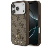 CG MOBILE Guess 4G Piccolo logo classico compatibile con MagSafe Custodia per iPhone 17 Pro (marrone)