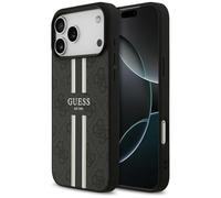 CG MOBILE Guess 4G Stampato Strisce Compatibile con MagSafe Custodia per iPhone 17 Pro Max (Nero)