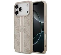 CG MOBILE Guess 4G Stampato Strisce Compatibile con MagSafe Custodia per iPhone 17 Pro Max (Rosa)