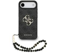 CG MOBILE Guess 4G Strap 4G - Custodia classica con logo per iPhone 17 Air, colore: Nero