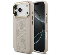 CG MOBILE Guess 4G Stripe compatibile con MagSafe Custodia per iPhone 17 Pro (rosa)