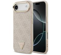 CG MOBILE Guess 4G Triangle Logo compatibile con MagSafe Custodia per iPhone 17 Air (rosa/oro)