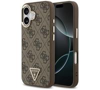 CG MOBILE Guess 4G Triangolo Logo Compatibile con MagSafe Custodia per iPhone 17 (marrone/oro)