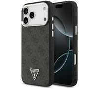 CG MOBILE Guess 4G Triangolo Logo Compatibile con MagSafe Custodia per iPhone 17 Pro Max (Nero/Argento)