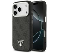 CG MOBILE Guess 4G Triangolo Logo Compatibile con MagSafe Custodia per iPhone 17 Pro (Nero/Argento)