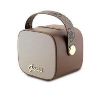 CG Mobile Guess Altoparlante Senza Fili Con Maniglia 5W PU 4G Pelle Script Logo - Marrone