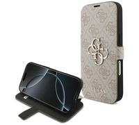 CG MOBILE Guess Book 4G - Custodia con logo in metallo per iPhone 17 Pro, colore: rosa