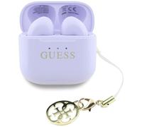CG Mobile Guess Casco TWS Glossy Effect Logo e fascino classico stampato (lavanda)